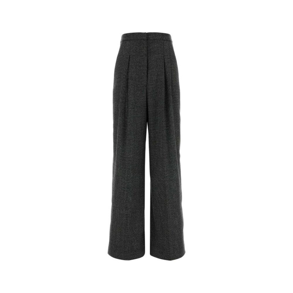 Pt Torino Women Embroidered Wool Blend Wide-Leg Pant